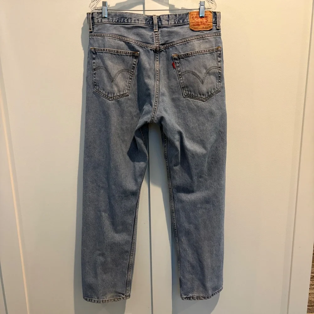 Y2K Levi's 505 Regular Fit Jeans Mens 36x32 Light Wash Straight‎ Leg 100% Cotton